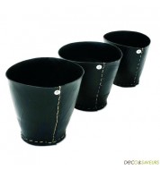 Cache pot gigogne en pneu recyclé Tadé (lot de 3)