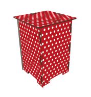 Tabouret en bois pois rouge Werkhaus