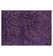 Tapis salon mauve motif végétal