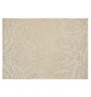 Tapis salon beige motif végétal