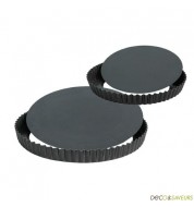 Plat à tarte De Buyer anti adhesif et fond amovible 27 cm