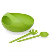 Grand saladier avec couverts Joseph Joseph vert