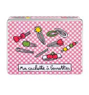 Boite ma cachette à barrettes rose 