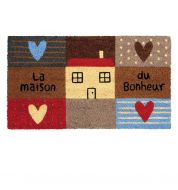Paillasson maison coeur Derrière la porte
