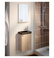 Lave main pierre naturelle et miroir salle de bain Sanijura Sukupira