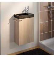 Meuble lave main Sanijura Pop naturel sukupira blanc