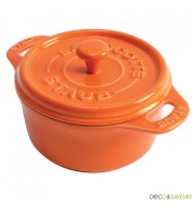 Mini cocotte STAUB en céramique orange (par 2)