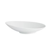 Assiette à pâtes porcelaine blanche oblique (x1)