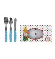 Set couverts enfants pois bleu Déjeuner sur l'herbe