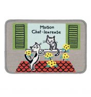 Tapis de cuisine  Chat-leureuse Derrière la porte