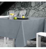 Nappe enduite grise unie 150x250 cm