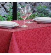 Nappe enduite tissage jacquard Rubis 160x250 cm