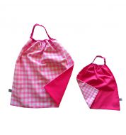 Bavoir enfant vichy rose