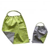 Bavoir pois vert