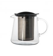 Théière en verre avec filtre Finum 0.8l noire