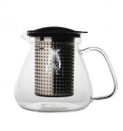 Théière en verre avec filtre Finum 1l noire