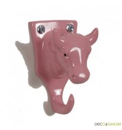 Accroche torchon de cuisine vache rose