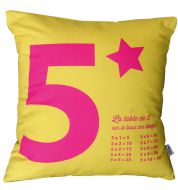 Coussin enfant multiplication 5 