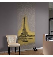 Décor mural numérique Ville Lumière non tissé