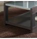 Table basse rectangulaire bois wengé et plateau verre