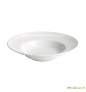 Assiette à pâtes porcelaine blanche (x1)