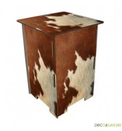 Tabouret en bois imprimé Werkhaus vache