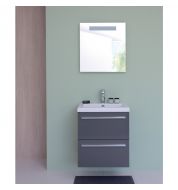Meuble vasque salle de bain Gris Laqué (60cm)