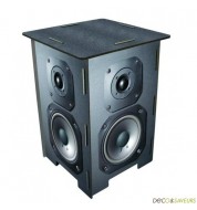 Tabouret en bois imprimé baffle Werkhaus