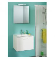 Meuble vasque salle de bain avec miroir (60cm)