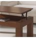 Table basse relevable rectangulaire marron 