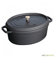 Cocotte en fonte Staub ovale noire - 29 cm