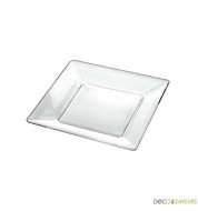 Assiette en verre carrée 15 cm (x1)