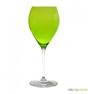 Verre à pied de couleur verte 42 cl (x6)