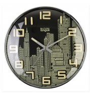 Horloge phosphorescente Manhattan noire
