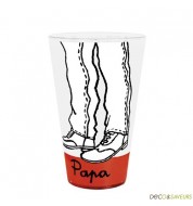 Verre Derrière La Porte "Papa"