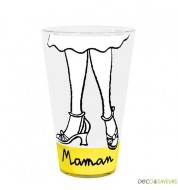 Verre Derrière La Porte "Maman"