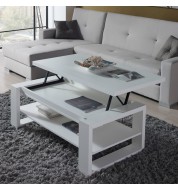 Table basse Relevable blanche 