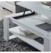 Table basse relevable blanche revêtement mélaminé Concept